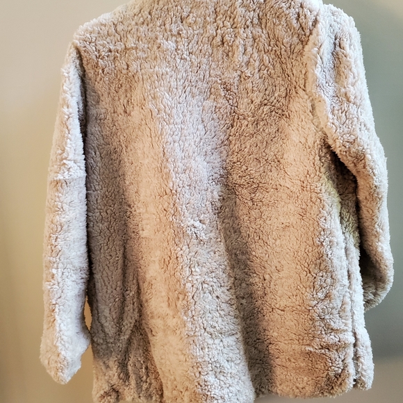 Womens Fleece Open Front Coat - Picture 11 of 11